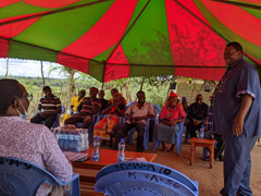 Participants talked with SHEP farmers