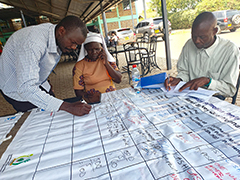 Participants organized information for crop selection