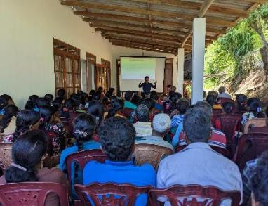 Sensitization workshopの様子（Walapane、Nuwaraeliya）