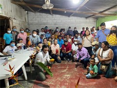 Members of the cacao growers' cooperative (some walked more than two hours to attend)