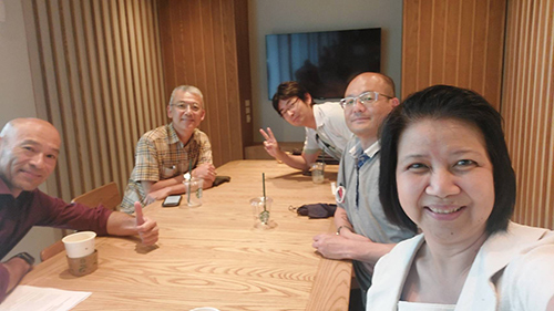 With Dr. Arinthip, Project Manager, after management meeting.