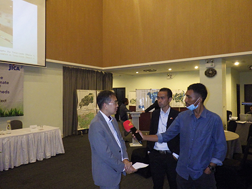 JICA Chief Representative Dr.Ito interviewed by local media