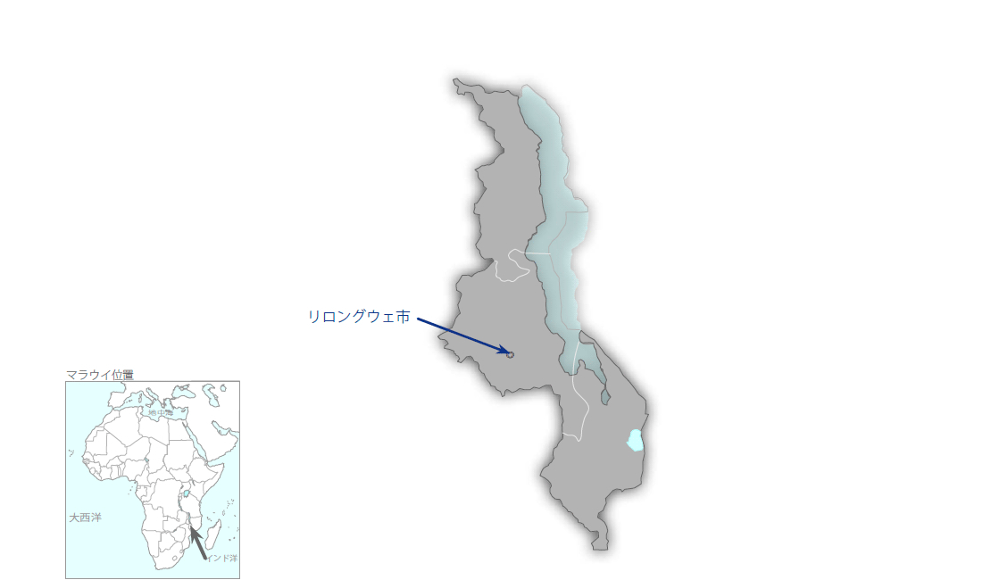 空港維持管理能力強化プロジェクトの協力地域の地図