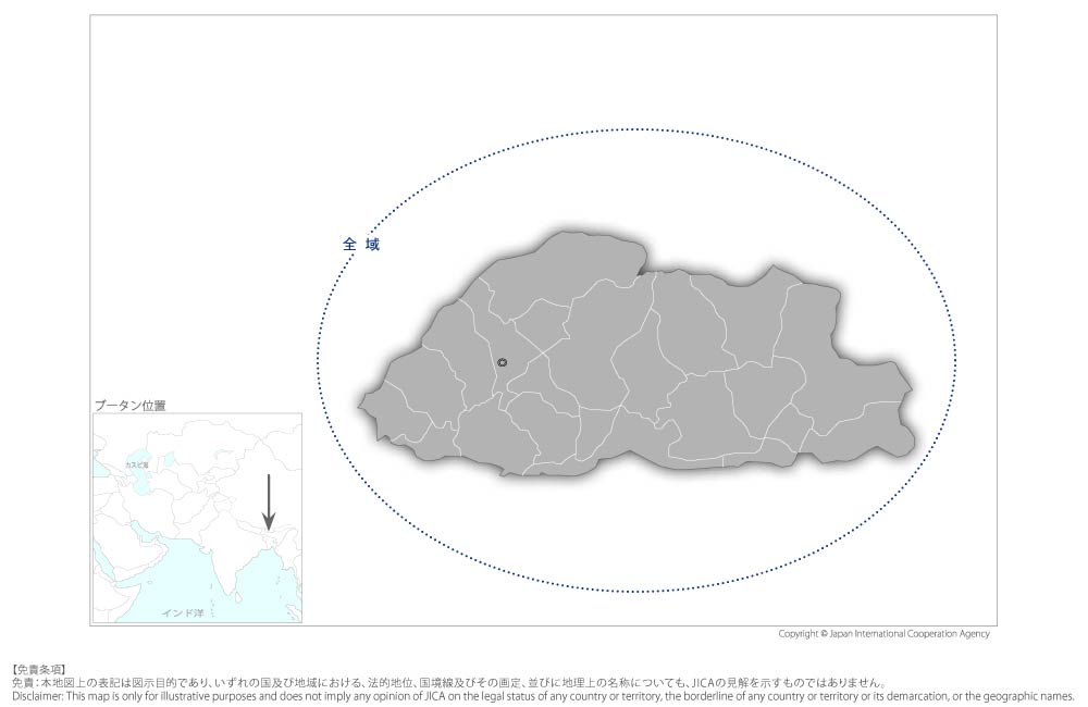 ドローン利活用環境整備プロジェクトの協力地域の地図