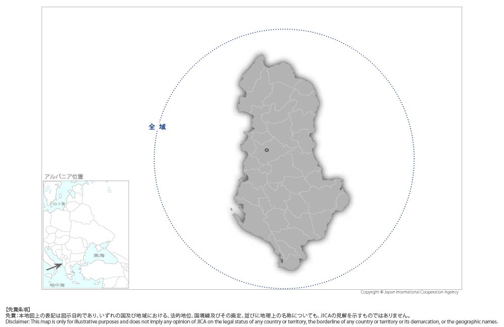 デジタル利活用によるジェンダー視点に立った金融包摂・ビジネス開発促進プロジェクトの協力地域の地図