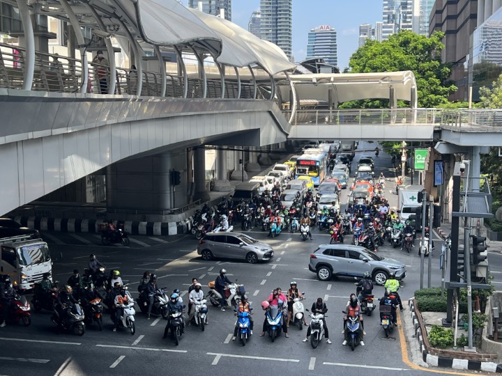 バンコク内の交通状況