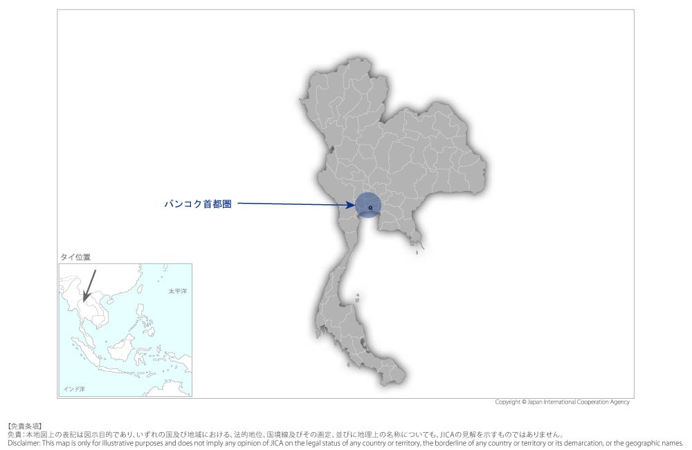 気候変動緩和に貢献する新興大都市におけるデータ駆動型の動的交通マネジメントに関する研究の協力地域の地図