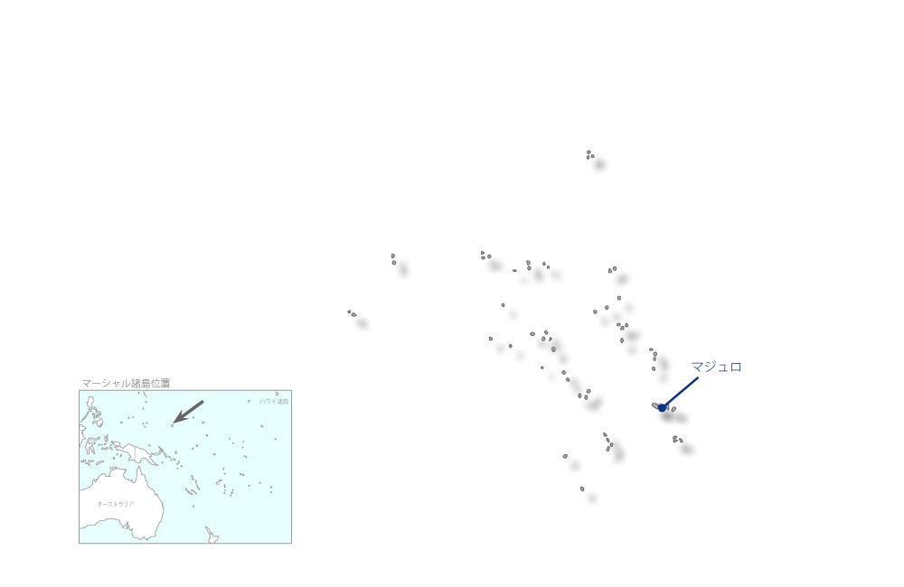 マジュロ環礁における貯水池整備計画の協力地域の地図