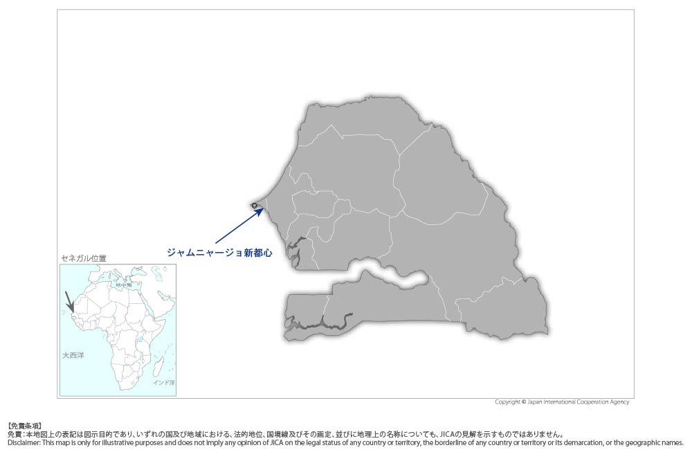 国立水産物分析所建設計画の協力地域の地図