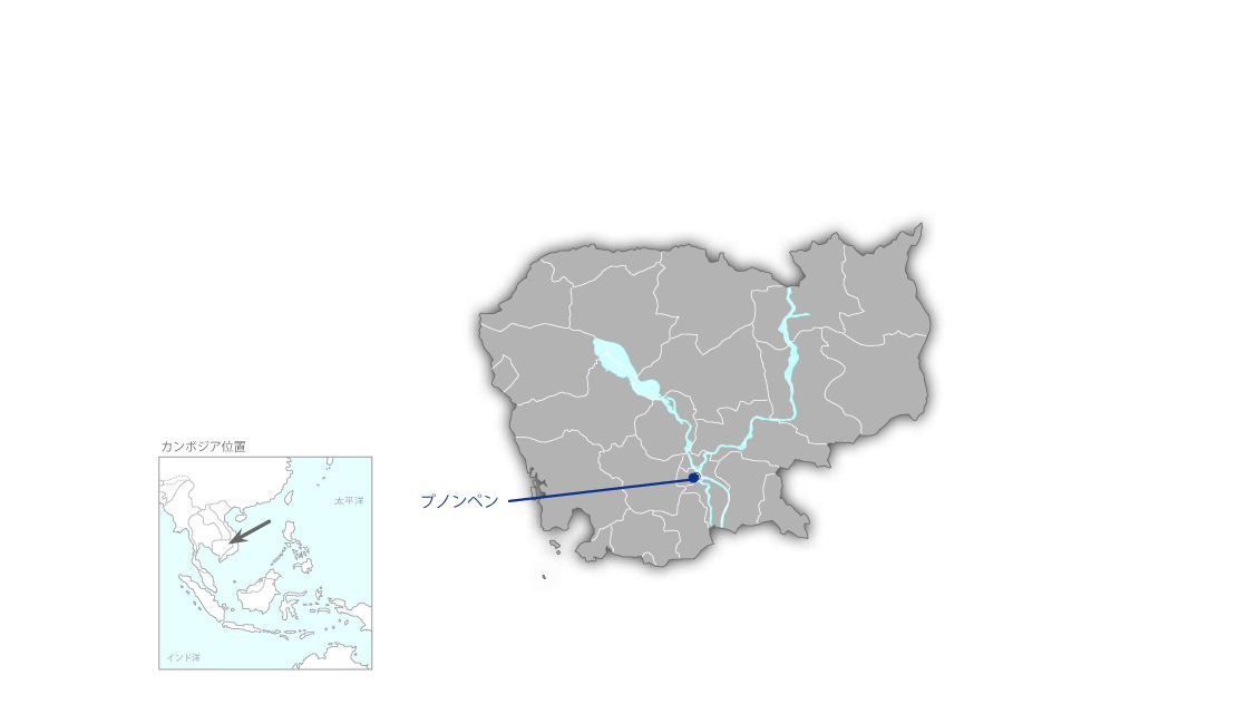 プンプレック上水道拡張計画の協力地域の地図