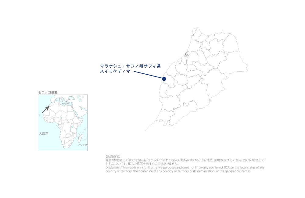 スイラケディマ新世代漁港整備計画の協力地域の地図