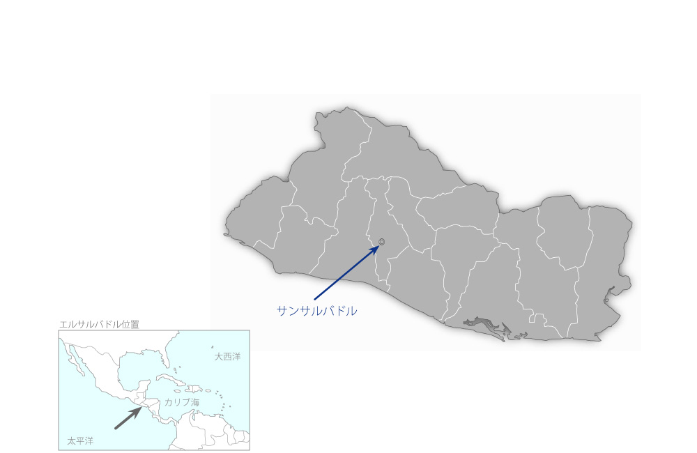 看護教育強化プロジェクトの協力地域の地図