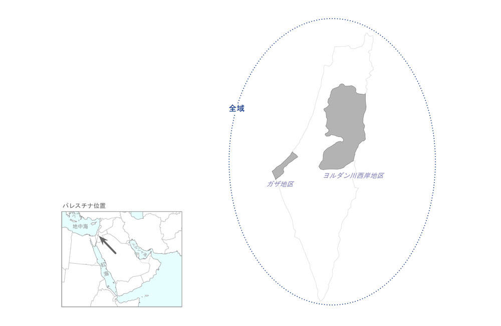 遠隔教育機材整備計画の協力地域の地図