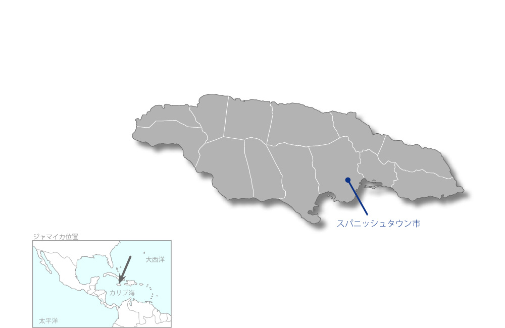 技術高校職業教育改善の協力地域の地図