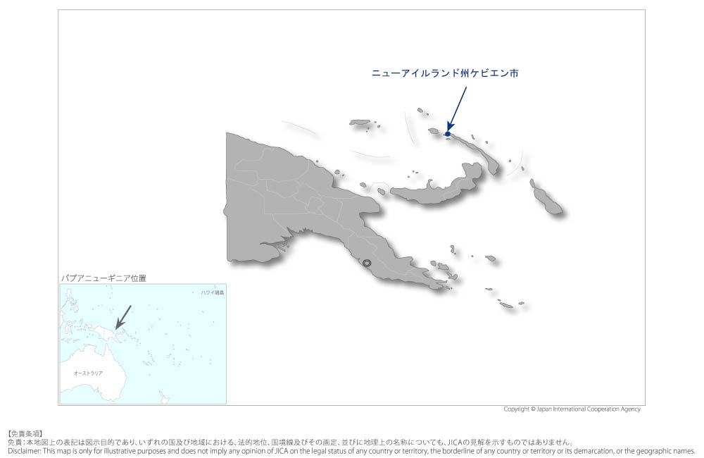 国立水産大学の施設及び訓練機材整備計画の協力地域の地図