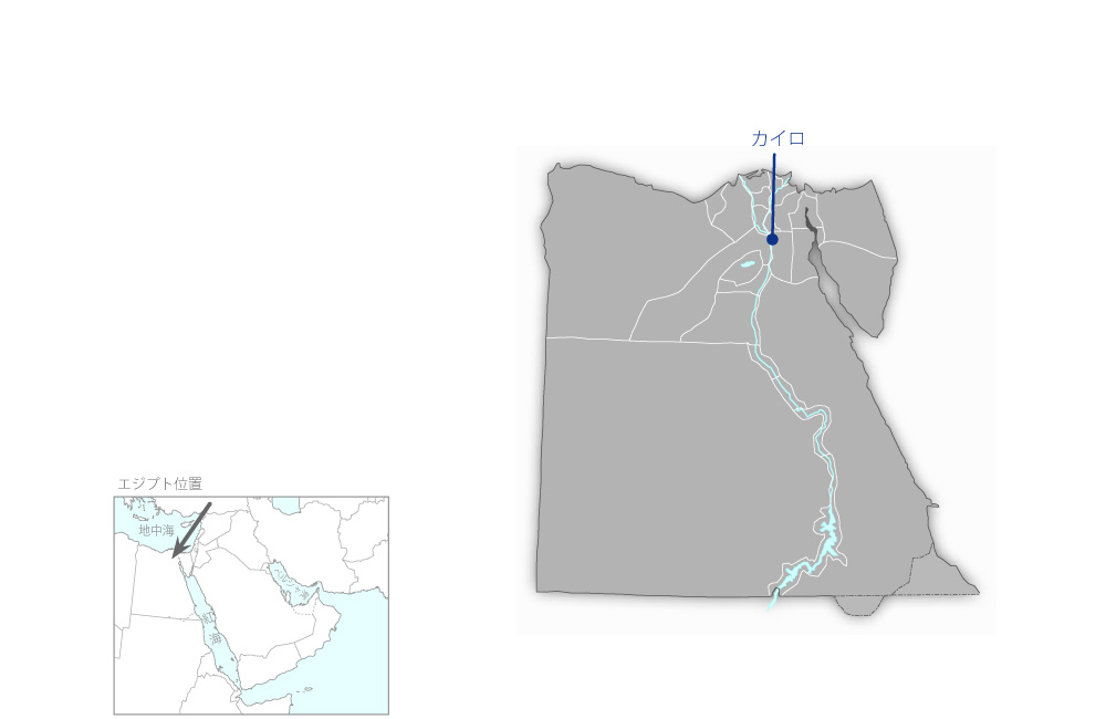 水道技術訓練向上計画の協力地域の地図