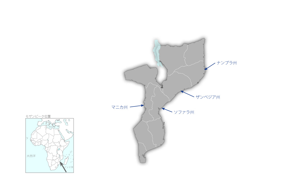 幹線道路橋梁再建計画（第2期）の協力地域の地図