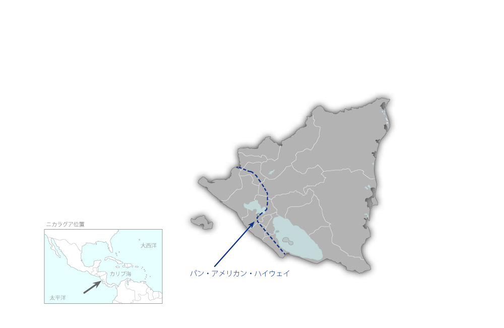 第二次主要国道橋梁架け替え計画の協力地域の地図