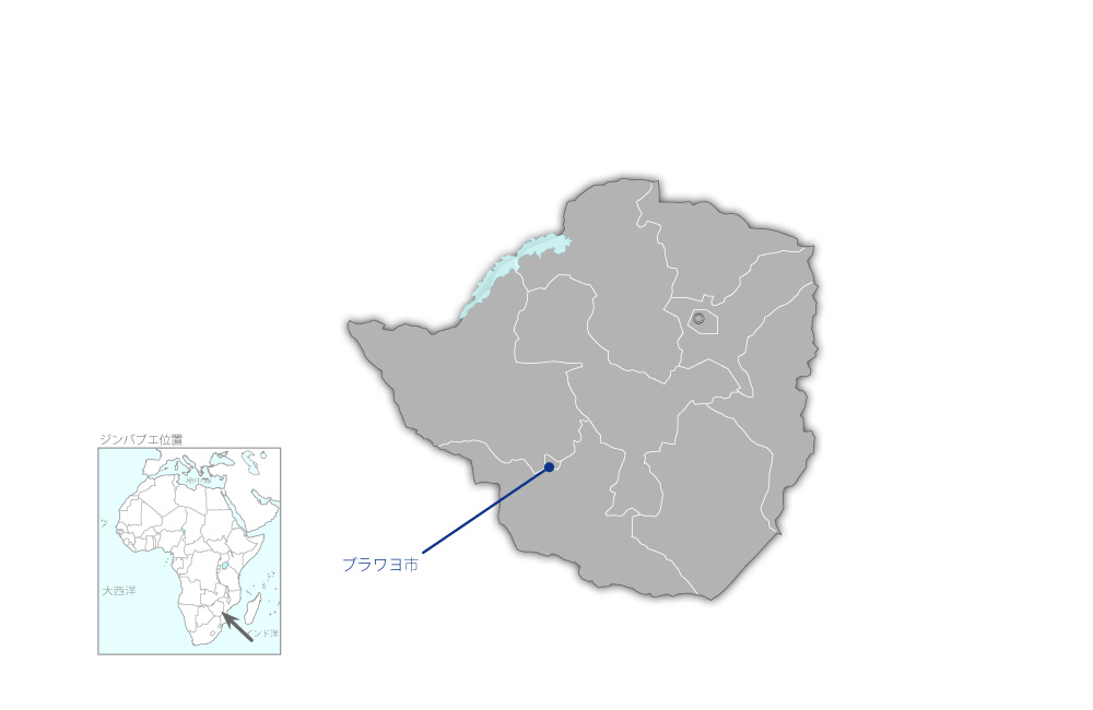 ムピロ中央病院小児科建設計画の協力地域の地図