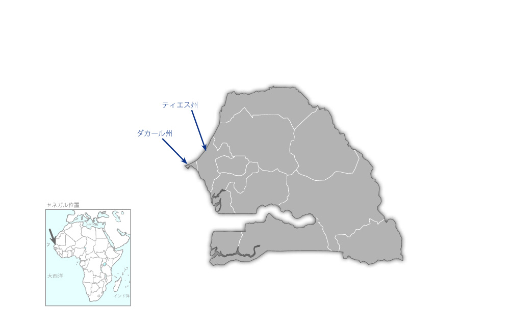 小学校教室建設計画（第2期）の協力地域の地図