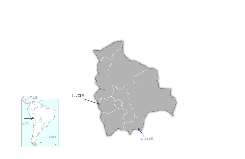 第二次地方地下水開発計画（第1期）の協力地域の地図