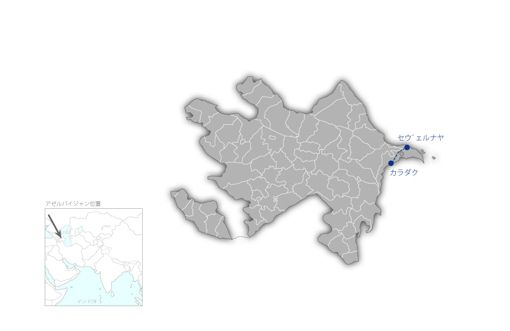 セヴェルナヤ・ガス火力複合発電所計画の協力地域の地図