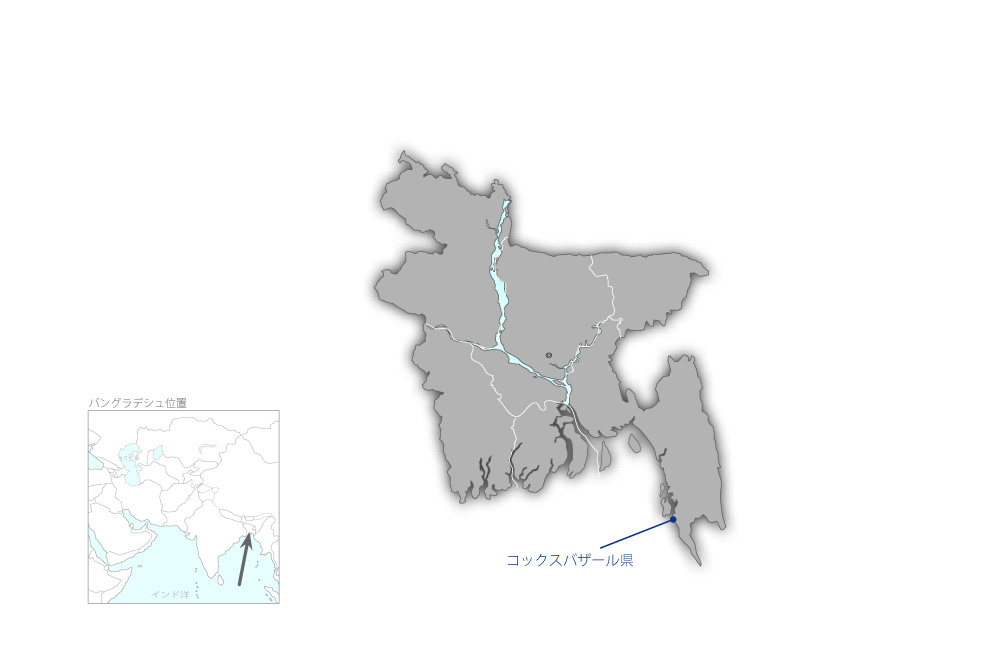 マタバリ港開発事業（第一期）の協力地域の地図
