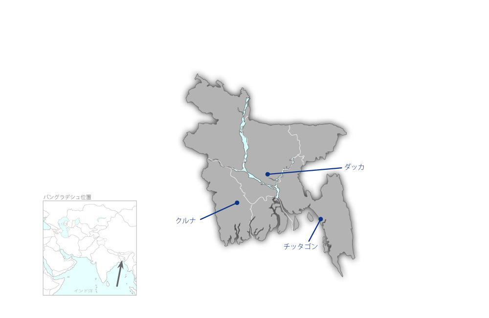 通信ネットワーク改善事業の協力地域の地図