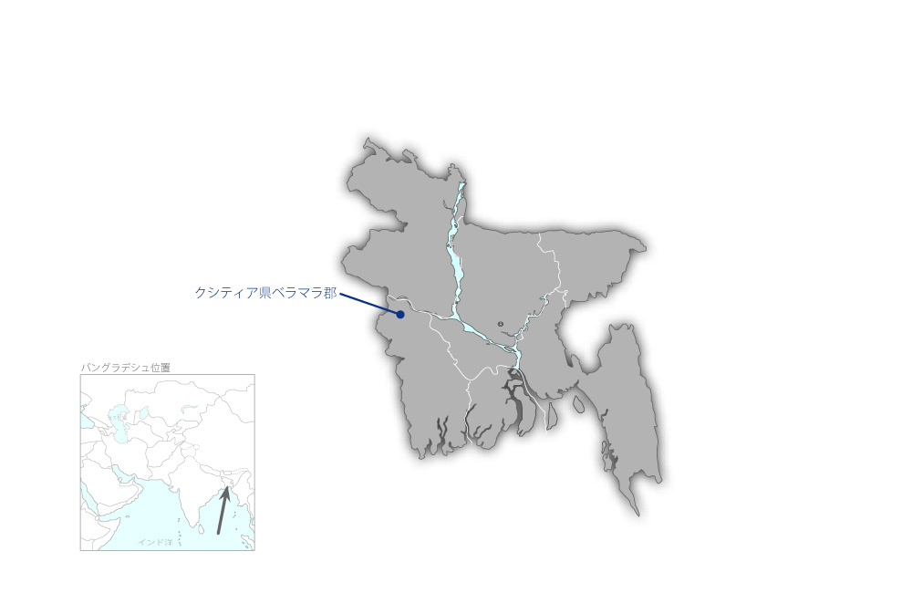 ベラマラ・コンバインドサイクル火力発電所建設事業の協力地域の地図