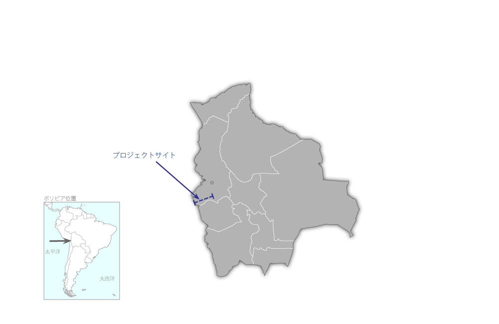 パタカマヤ-タンボケマド間道路改良事業の協力地域の地図