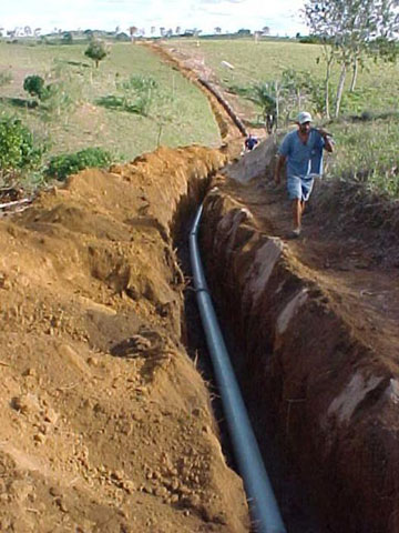 配水管の敷設工事