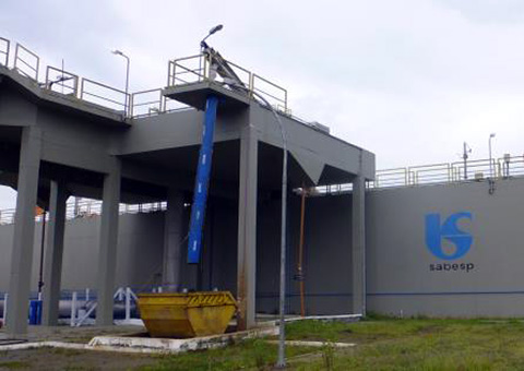 イタニャエン市に新設した下水処理場