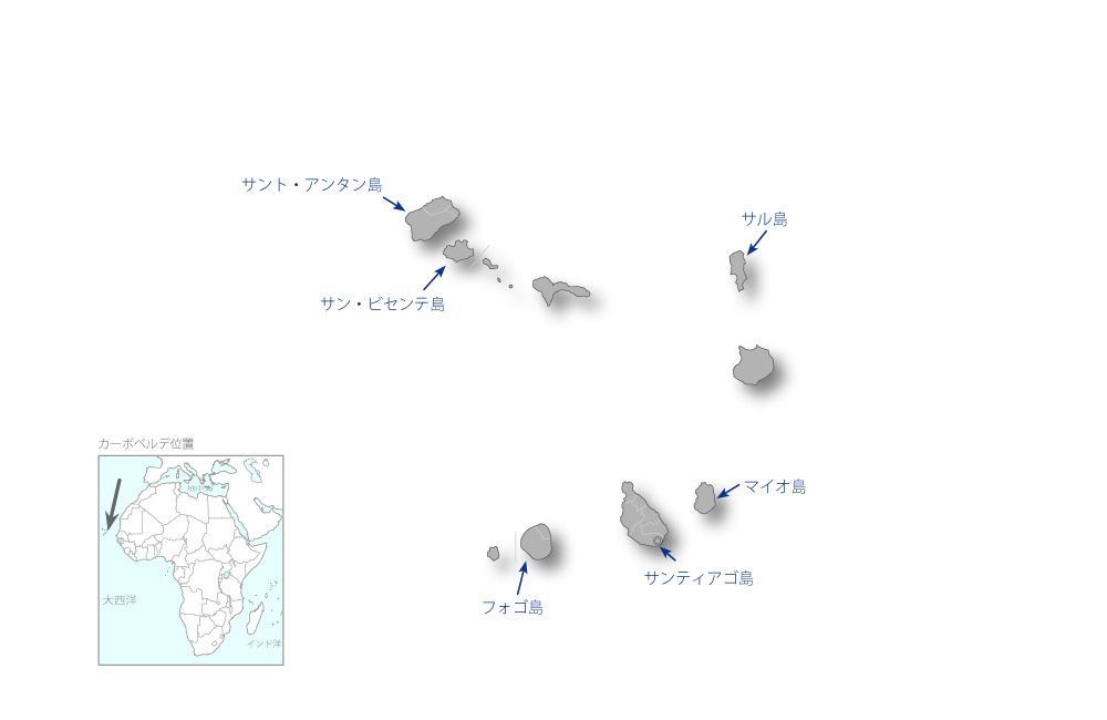 送配電システム整備事業の協力地域の地図