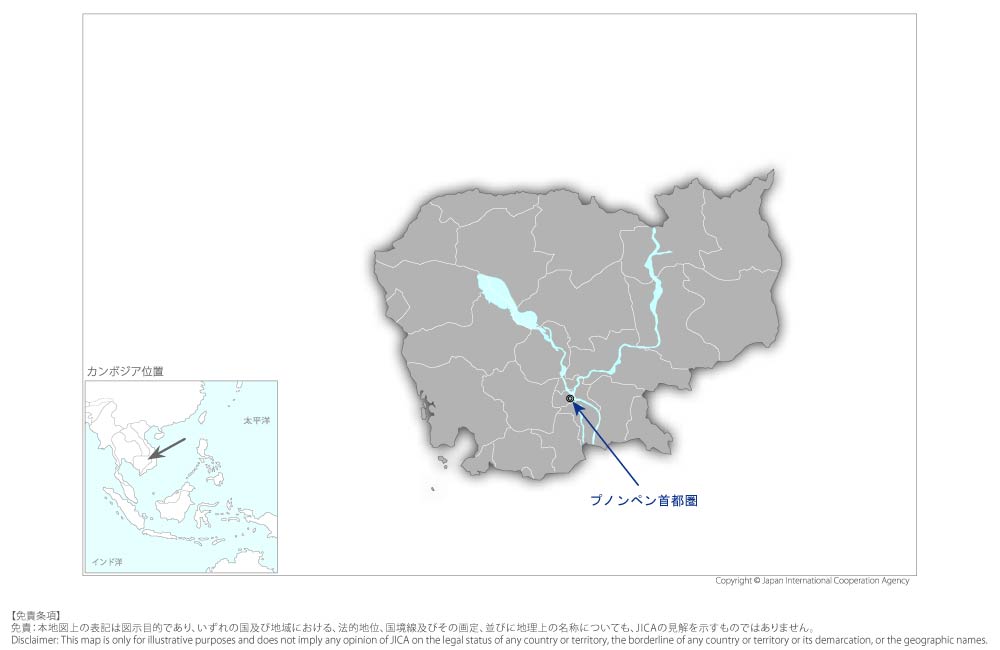 ニロート上水道拡張事業(第一期)の協力地域の地図