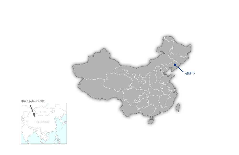 瀋陽環境整備事業（2）の協力地域の地図