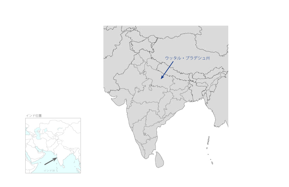 国道5号線拡幅・改良事業（2）の協力地域の地図