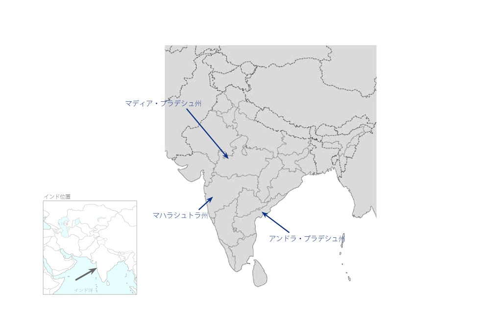 地方電化事業の協力地域の地図