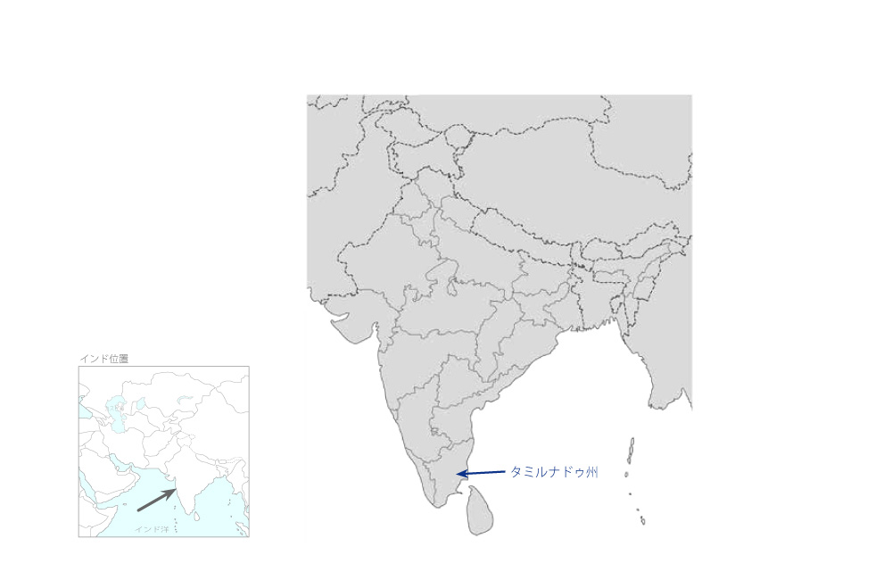 ホゲナカル上水道整備・フッ素症対策事業（フェーズ2）の協力地域の地図