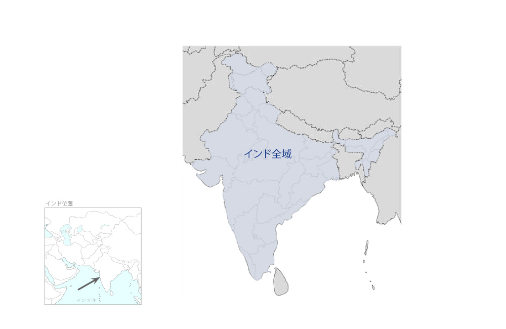 官民連携インフラ・ファイナンス促進事業の協力地域の地図