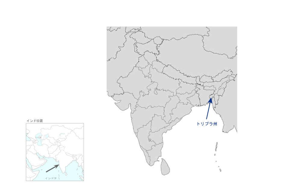 北東州道路網連結性改善事業（フェーズ4）の協力地域の地図