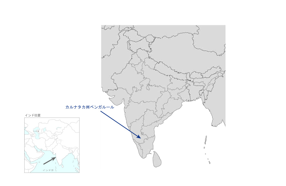 ベンガルール・メトロ建設事業（フェーズ2）の協力地域の地図