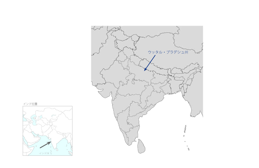 国道2号線拡幅・改良事業の協力地域の地図