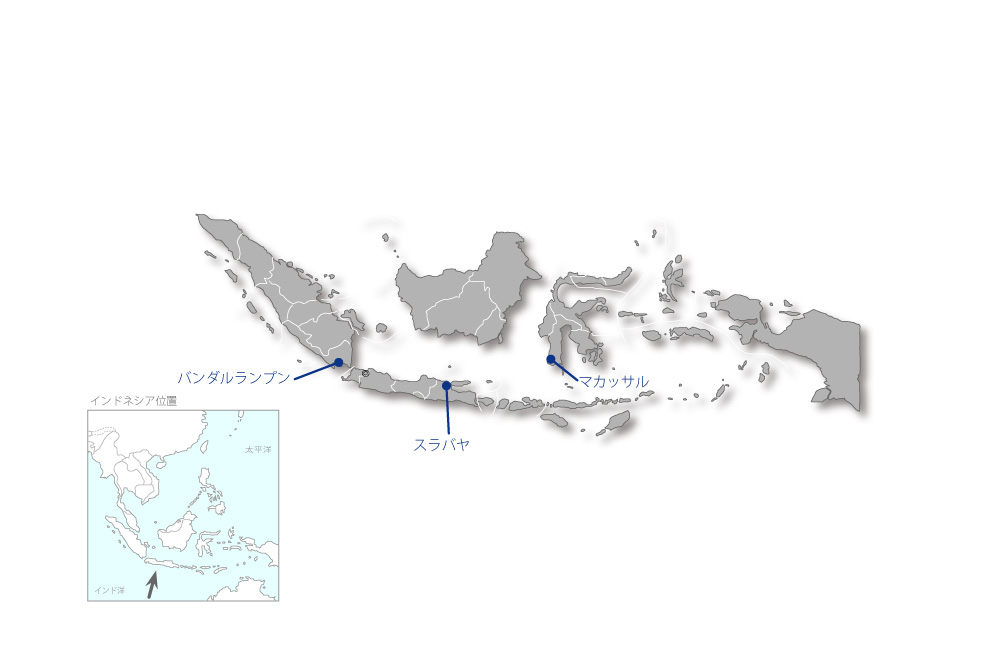 多目的ダム発電事業の協力地域の地図