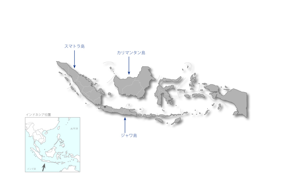 水資源開発セクターローン（2）の協力地域の地図