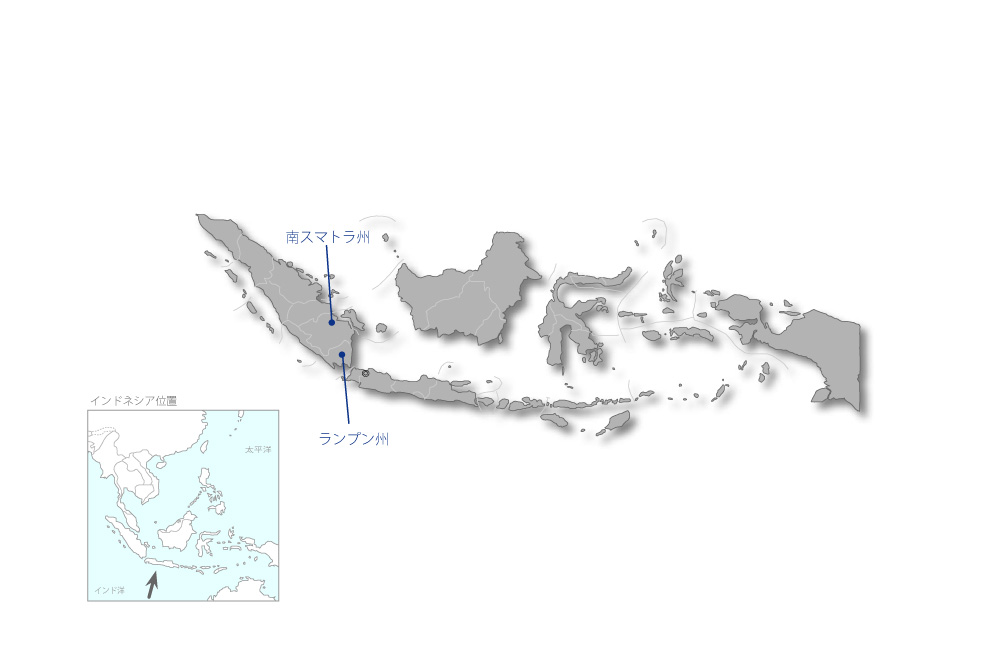コメリン灌漑事業（フェーズ3）の協力地域の地図