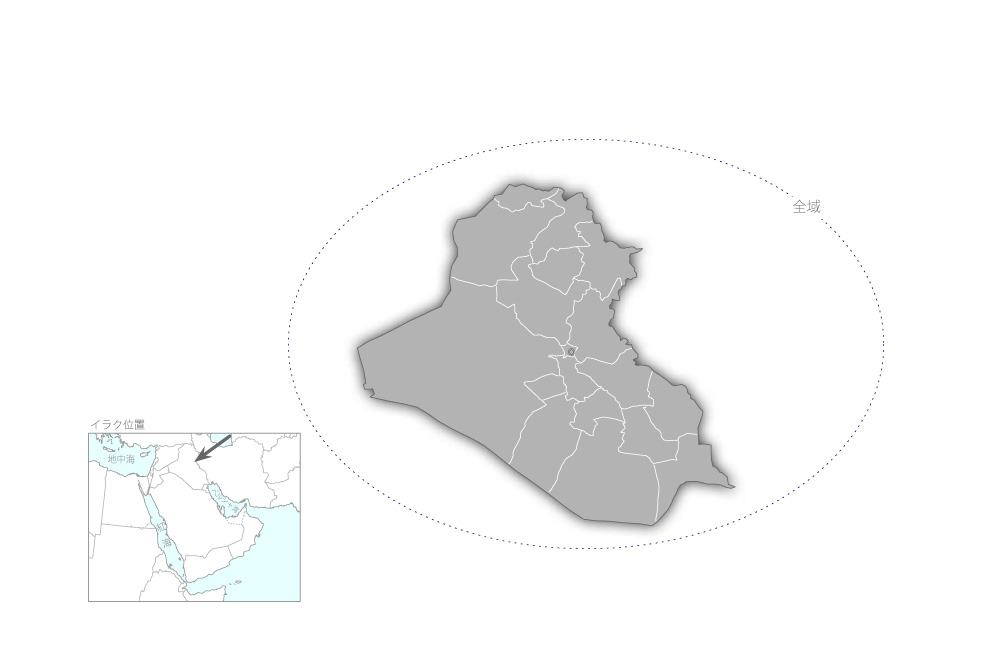 灌漑セクターローンの協力地域の地図