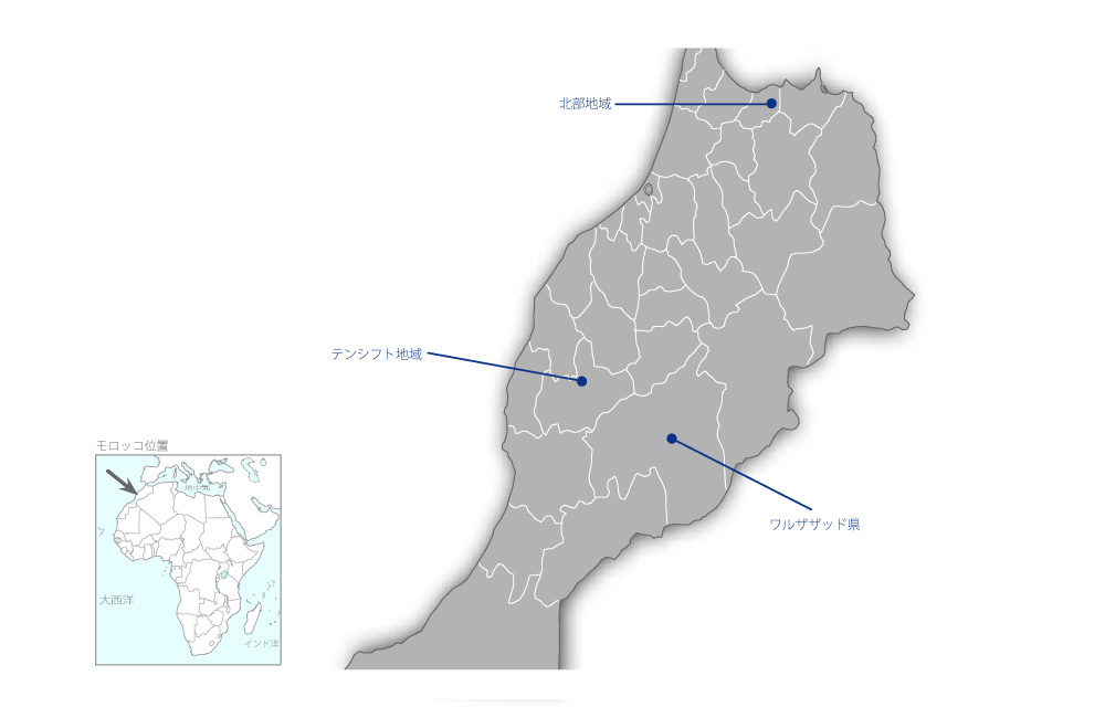 地方電化事業の協力地域の地図