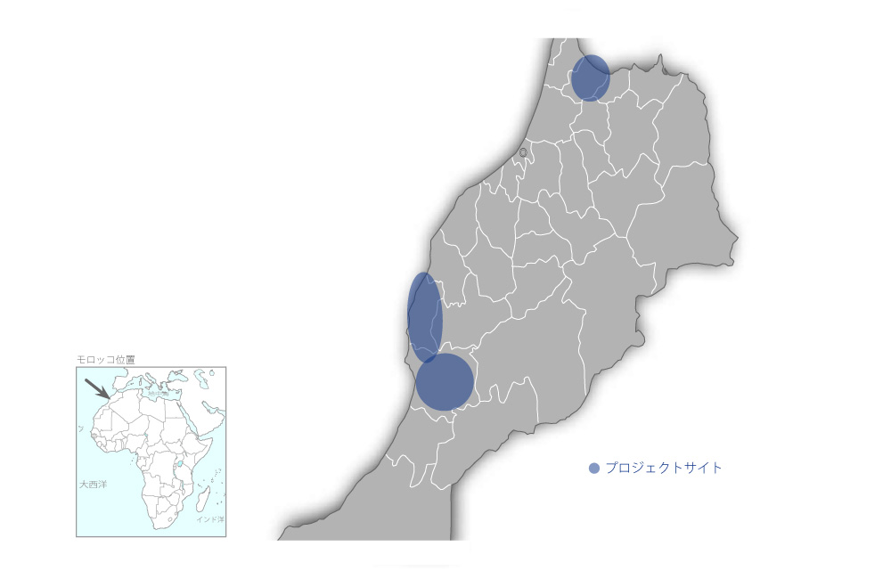 地方電化事業（3）の協力地域の地図