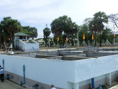 新しく建設された浄水場（エーヤワディ地区ピャポン地区）