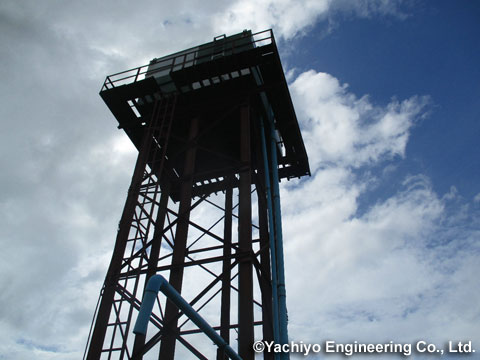 給水セクター：既存高架タンク（マンダレー管区：メティラタウンシップ）（写真提供：八千代エンジニヤリング（株））